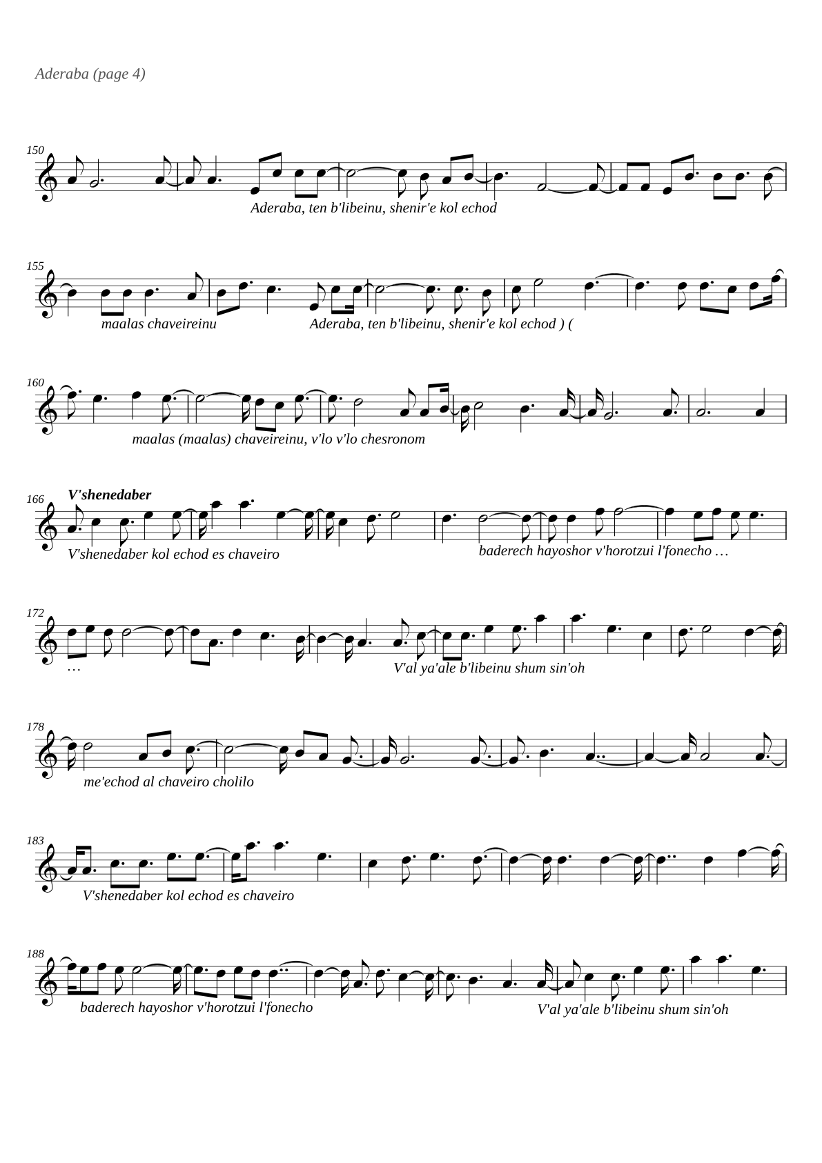 Aderaba sheet music page 4