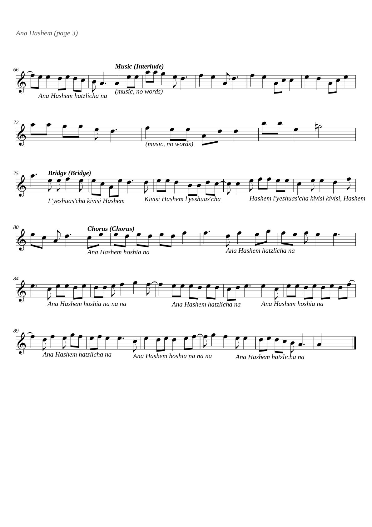 Ana Hashem sheet music page 3