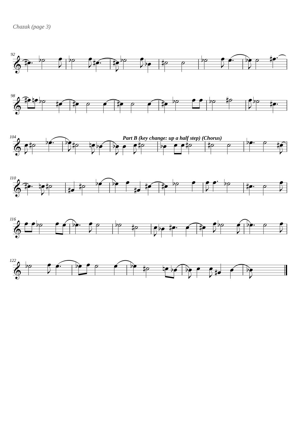 Chazak sheet music page 3