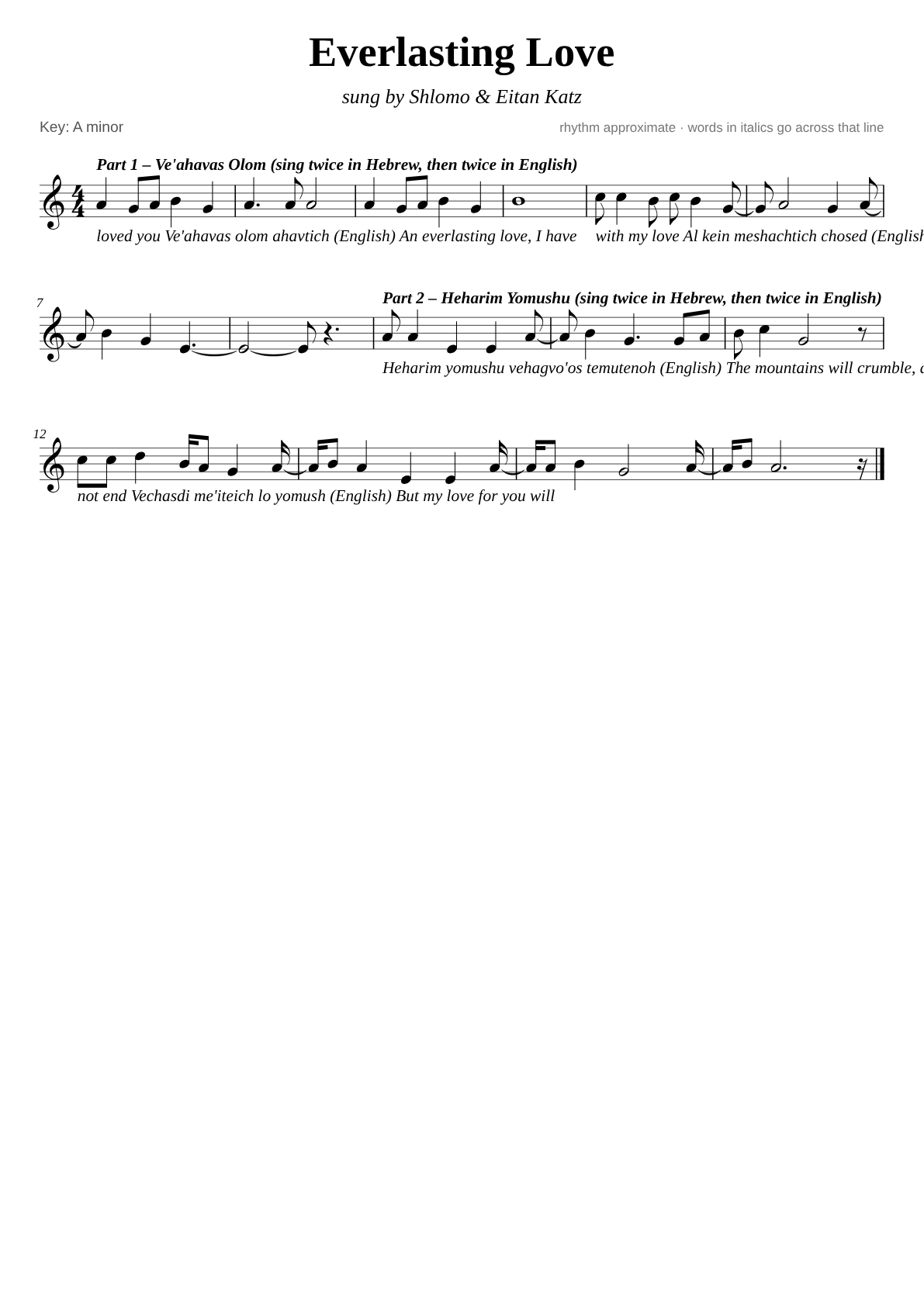 Everlasting Love sheet music page 1