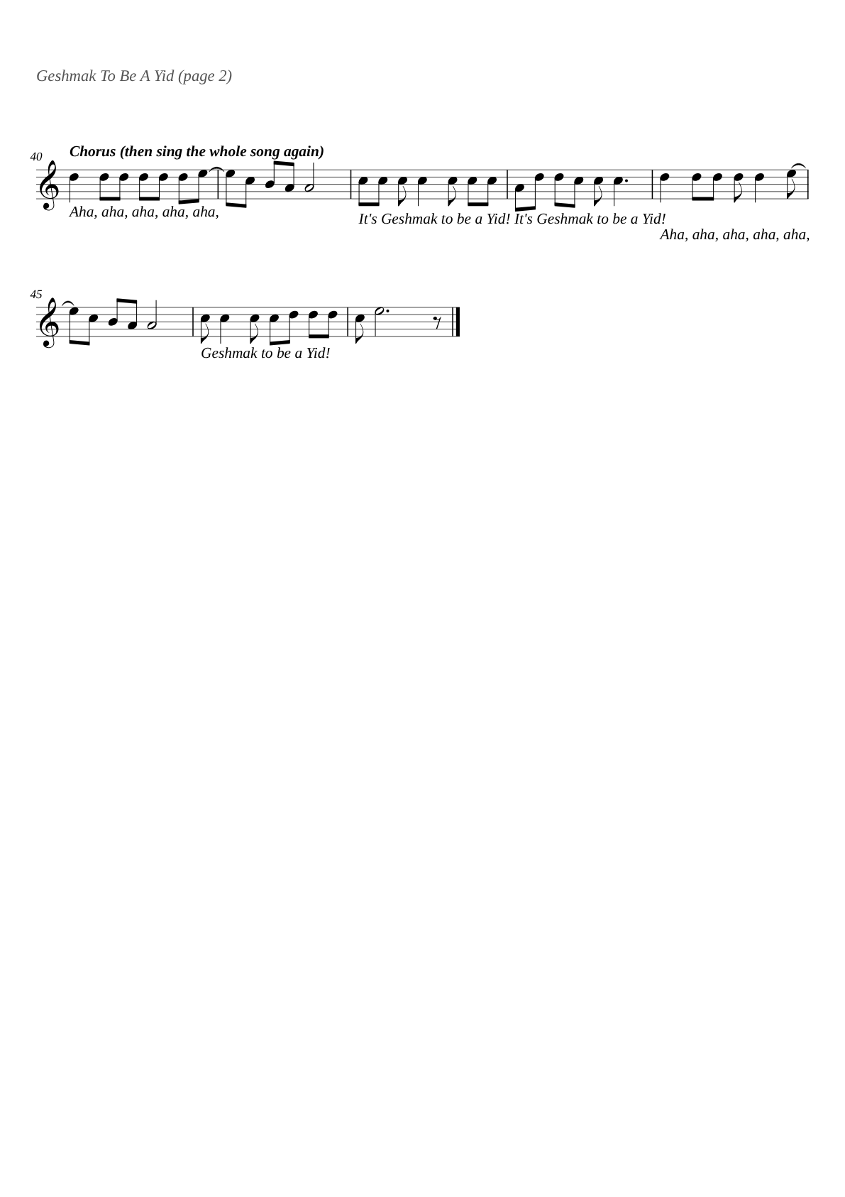 Geshmak To Be A Yid sheet music page 2