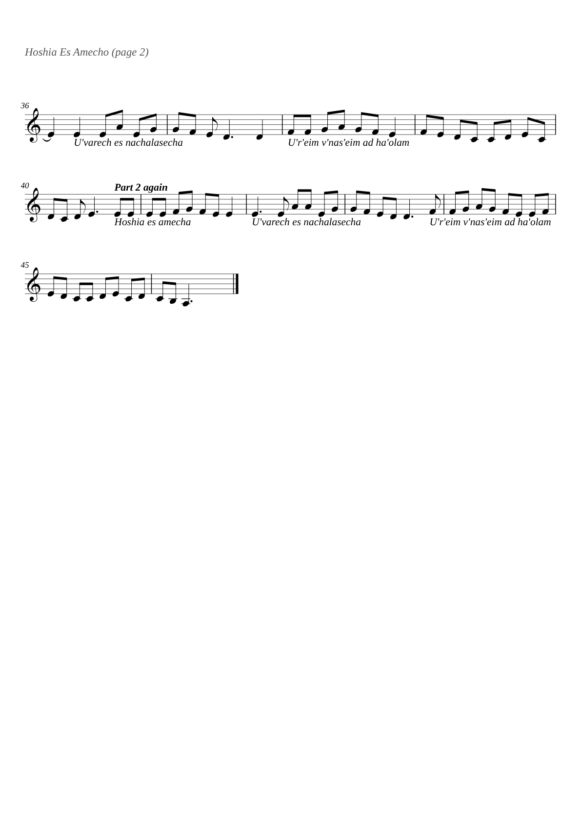 Hoshia Es Amecho sheet music page 2