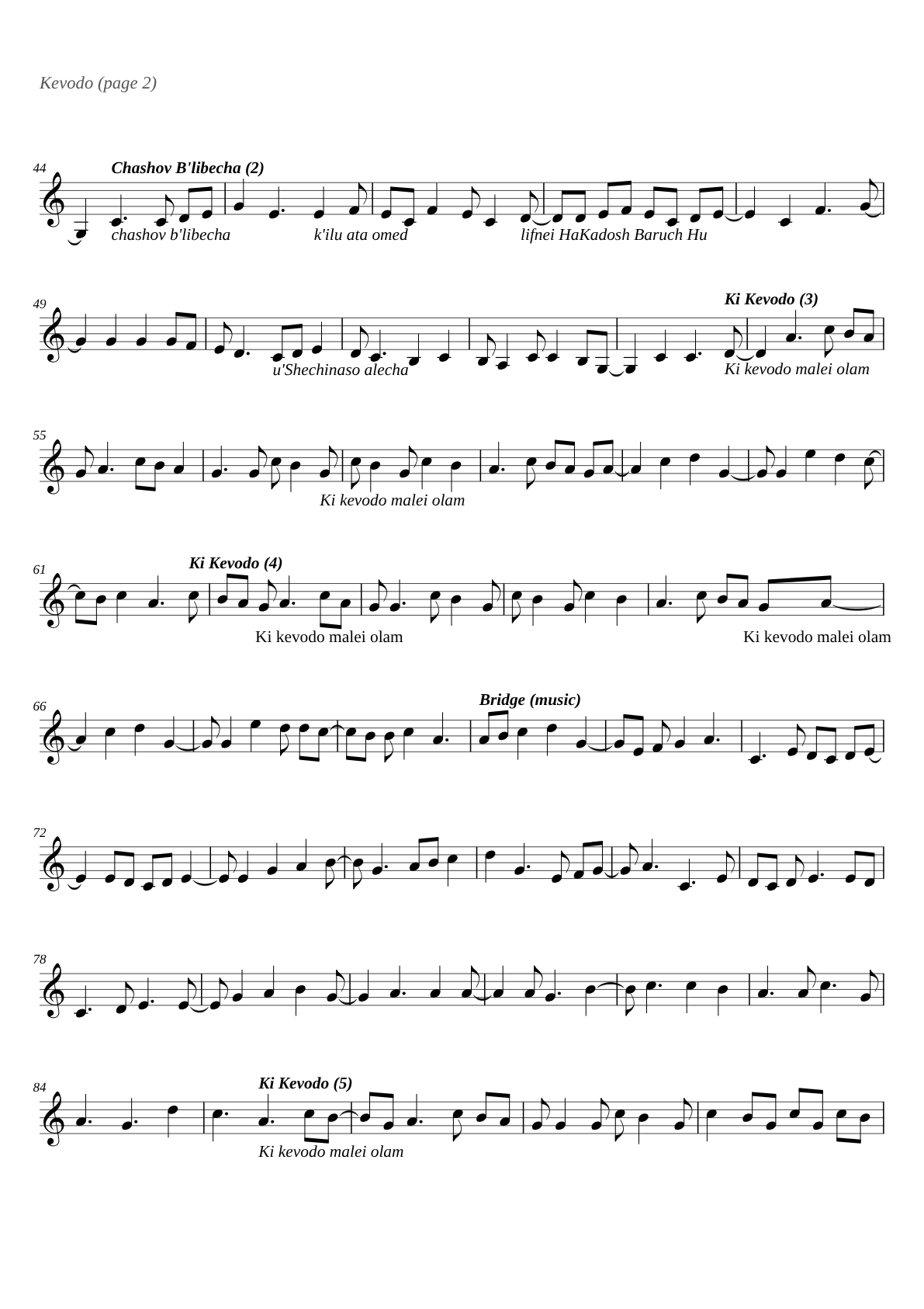 Kevodo sheet music page 2