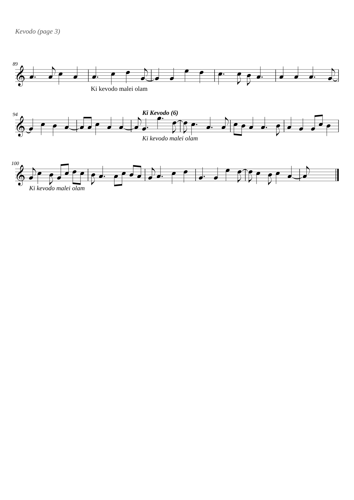 Kevodo sheet music page 3