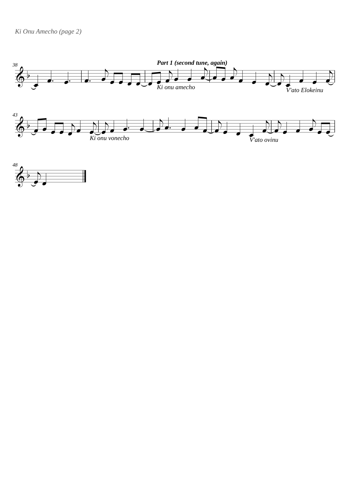 Ki Onu Amecho sheet music page 2
