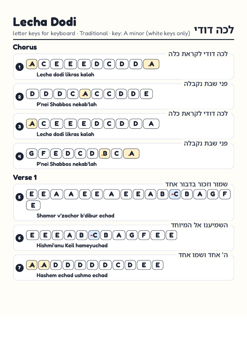 Lecha Dodi page 1