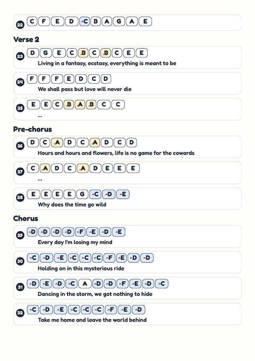 October Rain by Shulem Lemmer – keyboard letter-key sheet page 3