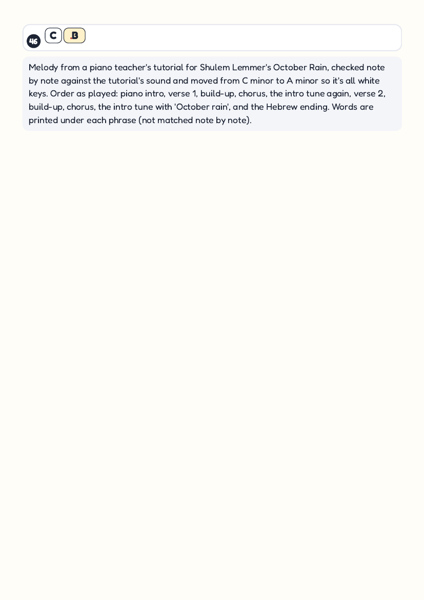 October Rain by Shulem Lemmer – keyboard letter-key sheet page 5