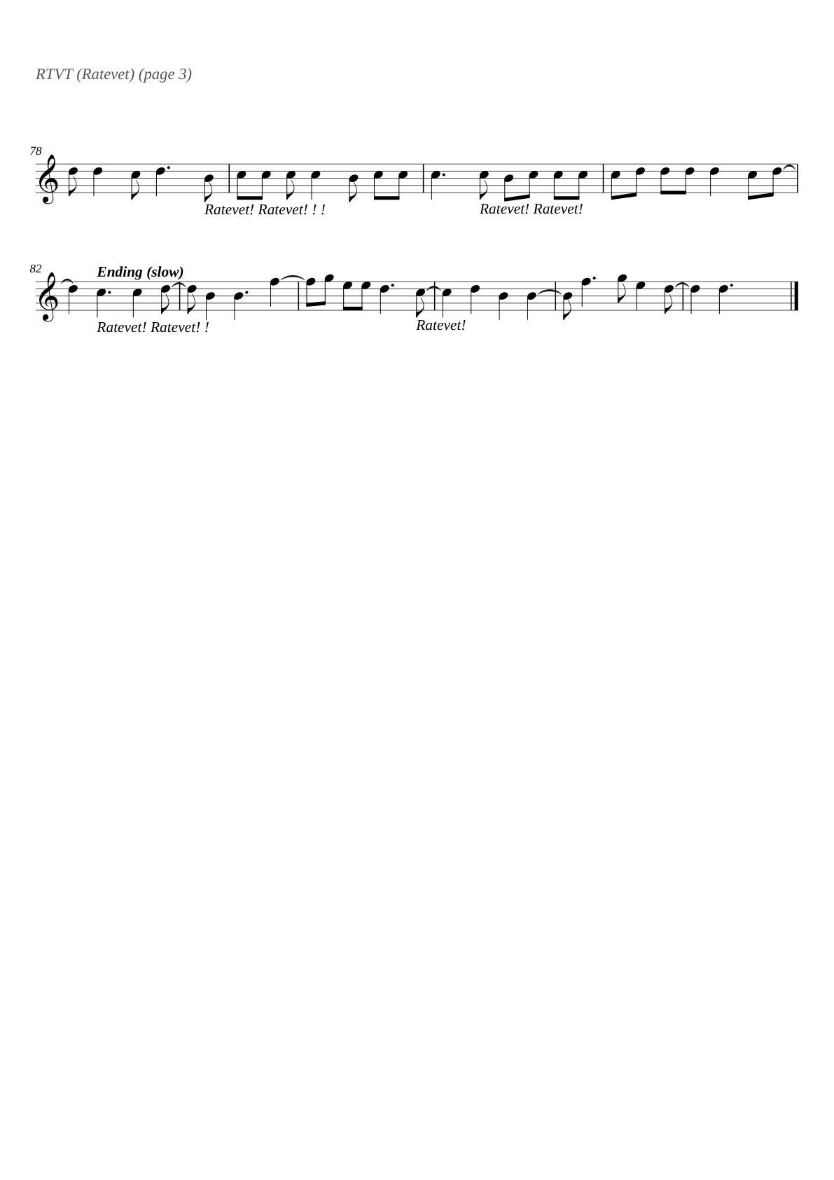 RTVT (Ratevet) sheet music page 3