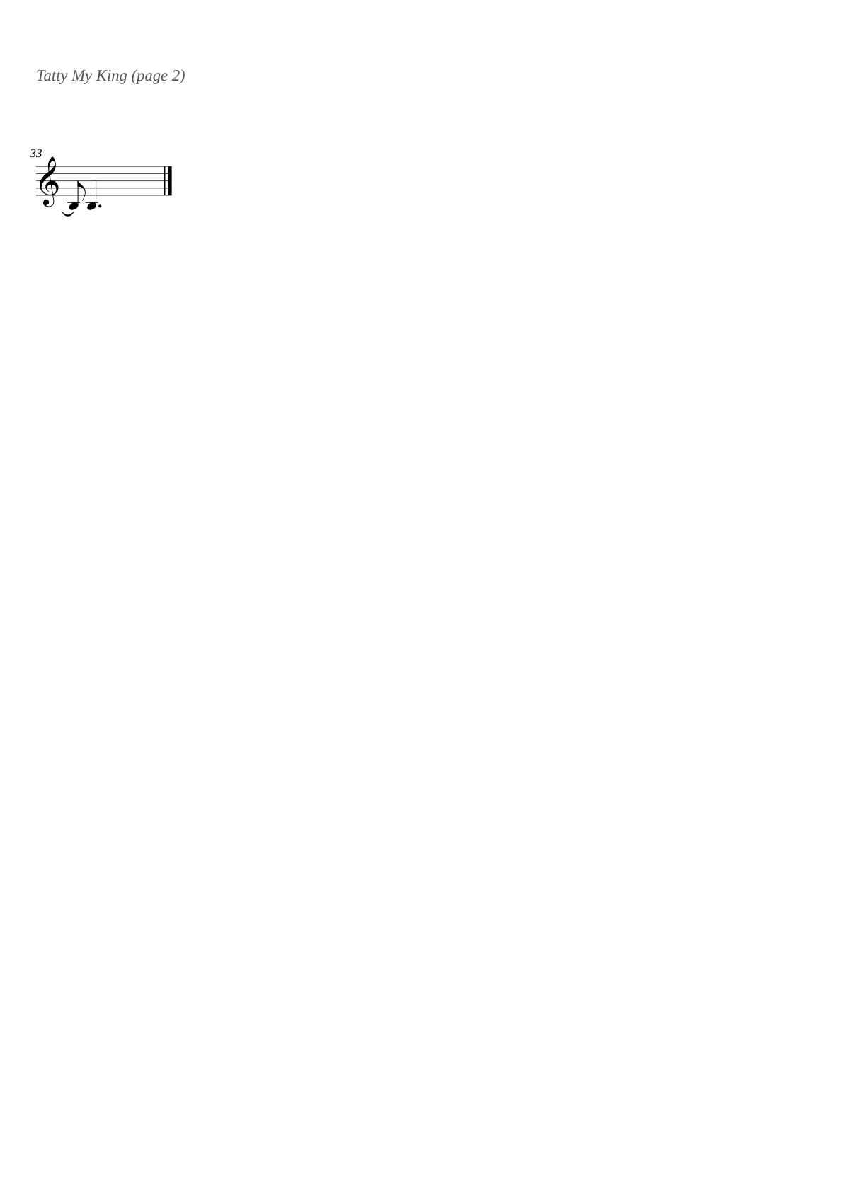 Tatty My King sheet music page 2